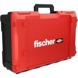 fischer Gasbetriebenes Setzgerät FGC 100, für Beton und Stahl, Nagler rot/schwarz, 2x Li-Ionen Akku 2,5Ah, in XL-BOXX