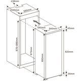 homeX CFB1181E, Kühlschrank 88 cm Nische