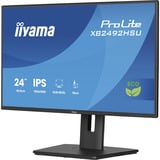 iiyama Prolite XB2492HSU-B1, LED-Monitor 60.5 cm (24 Zoll), schwarz (matt), FullHD, IPS, HDMI, DP, USB-Hub, Verstellbarer Standfuß, 120Hz Panel