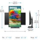 BenQ PD3205U, LED-Monitor 80 cm(32 Zoll), dunkelgrau, UltraHD/4K, Thunderbolt, HDR