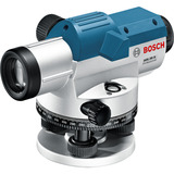 Bosch Professional Optisches Nivelliergerät GOL 20 G Professional, mit Baustativ + Messstab blau, Koffer, Maßeinheit 400 Gon