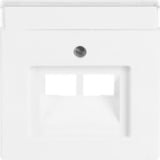 Busch-Jaeger Zentralscheibe Datenanschluss/Schrägauslass für UAE-Anschlussdosen Typ 1803-02-84, Abdeckung weiß (glänzend), Retail