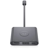 Dell Adapter USB-C > HDMI + DisplayPort, mit Power Pass-Through schwarz