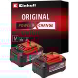 EINHELL Akku Power-X-Change Plus TWIN-PACK 18Volt 5,2Ah rot/schwarz, 2 Stück, ohne Ladegerät