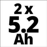 Einhell 2x 18V 5,2Ah PXC-Twinpack, Akku schwarz/rot, 2 Stück