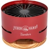 Feuerhand Tisch-Holzkohlegrill Tamber, Ruby Red rot, Ø 20cm