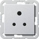 Gira Steckdose British Standard Round Pin 5 Ampere aluminium, Retail