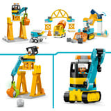LEGO 10476 DUPLO Town Baustelle mit Baufahrzeugen - 3-in-1-Set, Konstruktionsspielzeug 