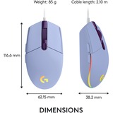 Logitech Gaming G203 LIGHTSYNC, Gaming-Maus lila