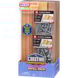 MGA Entertainment Little Tikes Creative Construction - Holz, Nägel und Schraubenset, Kinderwerkzeug 