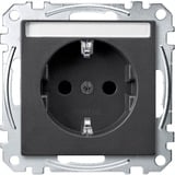 Merten Schutzkontaktsteckdose mit Schriftfeld anthrazit, Retail