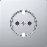 Merten Zentralplatte erhöhter Berührungsschutz edelstahl, Retail