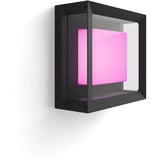 Philips HUE White & Color Ambiance Econic Outdoor quadratische Wandleuchte, LED-Leuchte schwarz