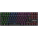 Sharkoon PureWriter TKL RGB, Gaming-Tastatur schwarz, FR-Layout, Kailh Choc Low Profile Red