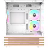 Thermaltake View 170 WS ARGB , Tower-Gehäuse weiß/holz, Tempered Glass x 2, Holz-Struktur