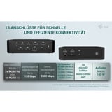 i-tec Thunderbolt 5 Quattro Display Docking Station, Dockingstation schwarz, 5x USB, Power Delivery 140W