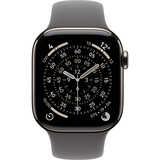 Apple Watch Series 11, Smartwatch Titan Natur, Titangehäuse, 42 mm, Sportarmband steingrau S/M, Cellular