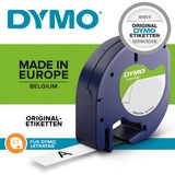 Dymo LetraTag ORIGINAL Kunststoff Schriftband schwarz auf silbermetallic S0721730