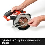 EINHELL Akku-Handkreissäge TE-CS 18/150 Li-Solo, 18Volt rot/schwarz, ohne Akku und Ladegerät