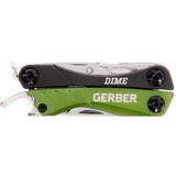 Gerber Dime - Green, Multitool edelstahl/grün, 12 Tools
