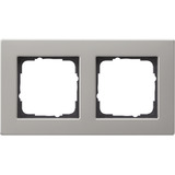 Gira Abdeckrahmen zwei fach für den flachen Einbau, Abdeckung edelstahl, Retail