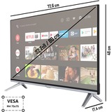 JVC LT-32VAF5355, LED-Fernseher 80 cm (32 Zoll), schwarz/silber, FullHD, Triple Tuner, SmartTV