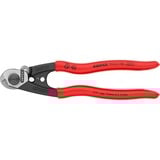 KNIPEX Drahtseilschere 95 61 190 , Schneid-Zange mit zwei Pressprofilen für Endhülsen