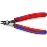 KNIPEX Electronic Super Knips 78 41 125, Elektronik-Zange rot/blau, mit Öffnungsfeder