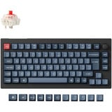 Keychron V1 Max, Gaming-Tastatur schwarz/blaugrau, ES-Layout, Gateron Jupiter Red, Hot-Swap, RGB