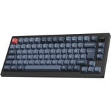 Keychron V1 Max, Gaming-Tastatur schwarz/blaugrau, ES-Layout, Gateron Jupiter Red, Hot-Swap, RGB