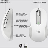 Logitech Signature M650 L Left Wireless, Maus weiß, Größe L, für Linkshänder