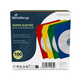 MediaRange CD/DVD Papierhüllen Color-Pack, Schutzhülle 100 Stück, Bulk