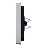 Merten Doppelwippe Einsatz für Serien- und Doppeltaster, 2-fach, lackierter Thermoplast edelstahl, Retail