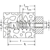 fischer Turbo Porenbetondübel FTP K 6 hellgrau, 25 Stück