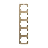 0 Rahmen fünffach senkrecht alpha, Abdeckung bronze, Retail