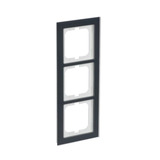 Busch-Jaeger Abdeckrahmen dreifach, Abdeckung grau, Retail