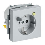 Busch-Jaeger Fehlerstromschutzschalter Einsatz, Steckdose aluminium, Retail