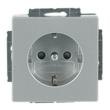 Busch-Jaeger Schutzkontakt Steckdosen Einsatz aluminium, Retail