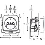 Busch-Jaeger Schutzkontaktsteckdose mit LED Kontrolllicht weiß, Retail