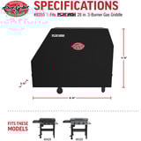 Char-Griller Abdeckhaube für Flat Iron 3-Brenner, Abdeckung schwarz