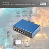 Digitus Industrieller 8+2-Port L2 managed Gigabit Ethernet, Switch 