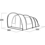 Easy Camp Familien-Tunnelzelt Skarvan 6 grau, Modell 2025