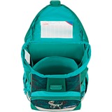 Herlitz UltraLight Plus Green Rex, Schulranzen grün/grau, inkl. 16 tlg. Schüleretui, Faulenzermäppchen, Sportbeutel
