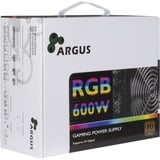 Inter-Tech Argus RGB-600W II, PC-Netzteil schwarz, 2x PCIe, 600 Watt