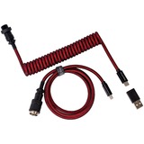 Keychron USB 3.2 Gen 1 Premium Coiled Aviator Kabel, USB-C Stecker > USB-C Stecker rot, 1,08 Meter, gerader Stecker