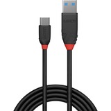 Lindy USB 3.2 Gen 2 Kabel, USB-A Stecker > USB-C Stecker, Black Line schwarz, 1 Meter