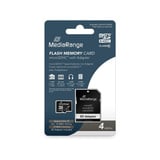 MediaRange 4 GB microSDHC, Speicherkarte schwarz, Class 10