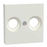 Merten Zentralplatte für Koaxial-Antennensteckdose, glänzend, Unterputz, Kunststoff, IP20 weiß (glänzend), Retail