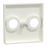 Merten Zentralplatte für Koaxial-Antennensteckdose, glänzend, Unterputz, Kunststoff, IP20 weiß (glänzend), Retail