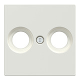 Merten Zentralplatte für Koaxial-Antennensteckdose, glänzend, Unterputz, Kunststoff, IP20 weiß (glänzend), Retail